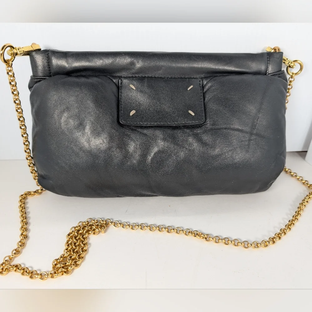 MAISON MARGIELA Glam Slam Leather Genuine Leather Chain Shoulder Bag Pochette